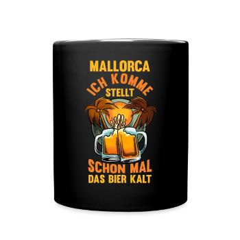 Party Urlaub Mallorca - Tasse einfarbig - Schwarz - Vorne