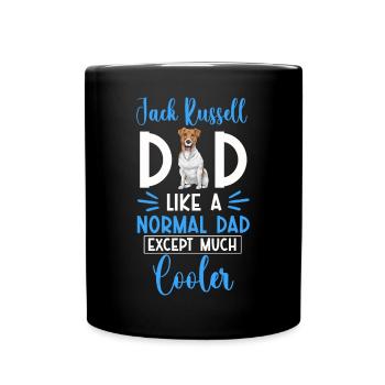 Jack Russell Terrier - Tasse einfarbig - Schwarz - Vorne