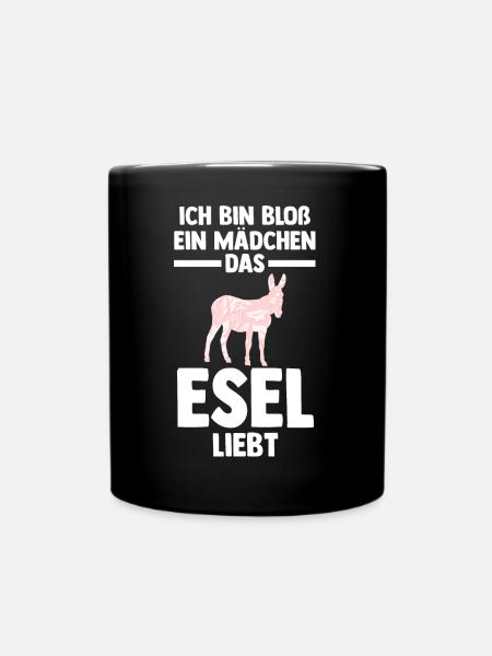 Esel - Tasse einfarbig - Schwarz