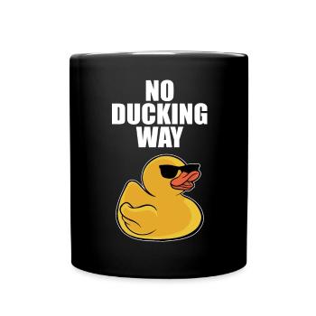 Cool No Ducking Way Canard en caoutchouc Canard jaune Bain Duckie - Mug uni - noir - Devant