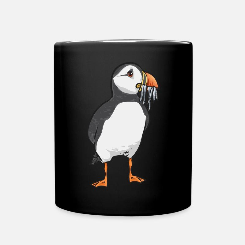Papageientaucher Puffin Alkenvögel Lunde - Tasse einfarbig - Schwarz