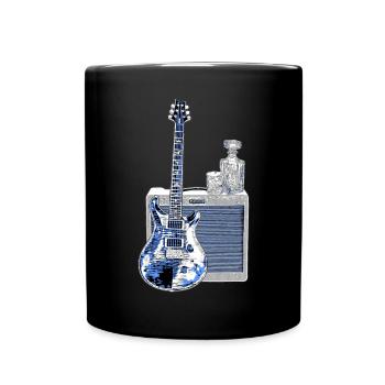 Guitar and Whisky | Amplifiers, Music, Festival - Full Colour Mug - black - Front
