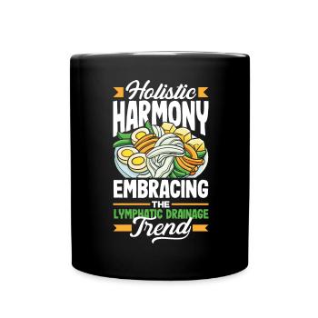 Harmonie holistique embrassant le drainage lymphatique - Mug uni - noir - Devant