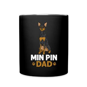 Miniature Pinscher Rehpinscher Min Pin Dog - Full Colour Mug - black - Front