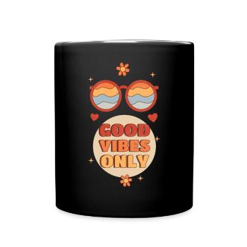 Good Vibes Vintage Graphique - Mug uni - noir - Devant