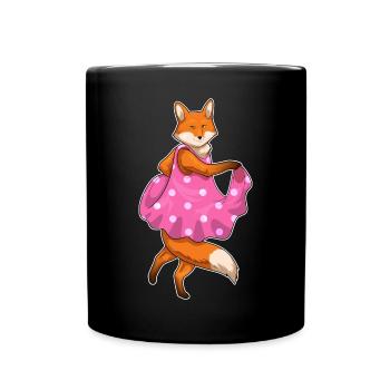 Fuchs Polka Dots Kleid - Tasse einfarbig - Schwarz - Vorne