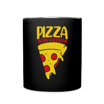 Pizza - Mug uni - noir - Devant