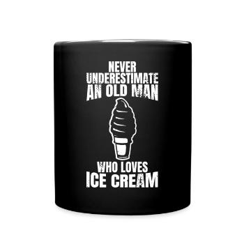 Grand-père crème glacée - Mug uni - noir - Devant