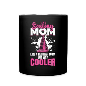 Seglerin Mutter - Tasse einfarbig - Schwarz - Vorne