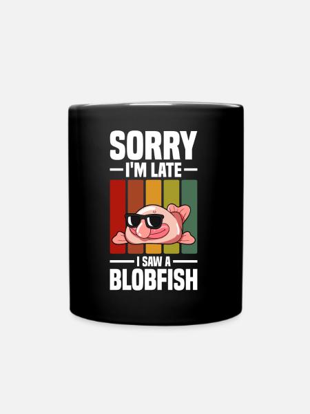 Blobfisch | Fische Aquaristik Blobfische Geschenke - Tasse einfarbig - Schwarz