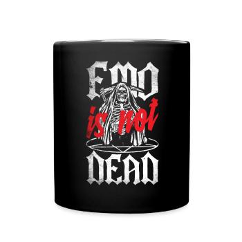 Emoticon Emo Is Not Dead Emocore Aesthetic - Tasse einfarbig - Schwarz - Vorne