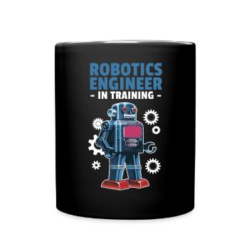 Drôle d’ingénieur en robotique à l’école de formation Droid B - Mug uni - noir - Devant