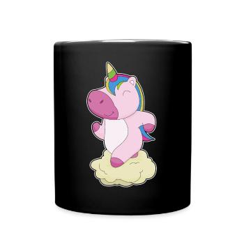 Licorne Jogger Jogging Sport - Mug uni - noir - Devant
