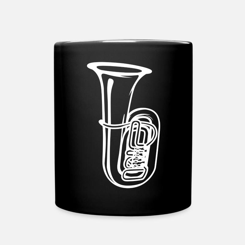 Tuba Skizze - Tasse einfarbig - Schwarz