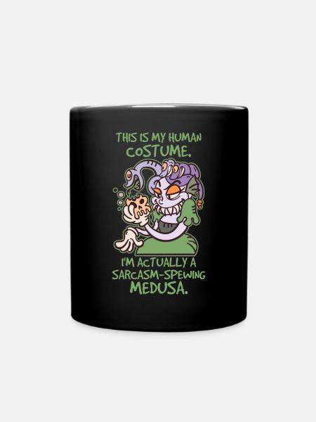 C’est mon costume humain sarcasme Halloween Medusa - Mug uni - noir