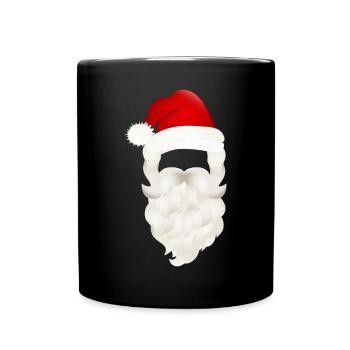 Santa Claus Santa Claus Beard and Hat - Full Colour Mug - black - Front