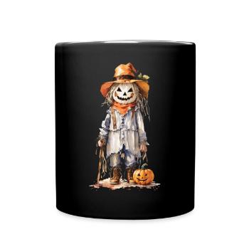Autumnal Magical Scarecrow Halloween - Full Colour Mug - black - Front