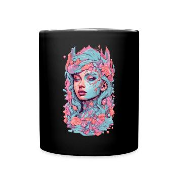 Gothic Pastel Kawaii Crystallized Goth Design - Tasse einfarbig - Schwarz - Vorne