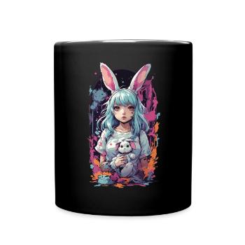 Kemonomimi Bunny Goth Anime Girl Cosplay - Tasse einfarbig - Schwarz - Vorne
