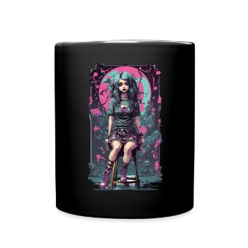Gothique e-girl Anime Esthétique Dark Magic - Mug uni - noir - Devant