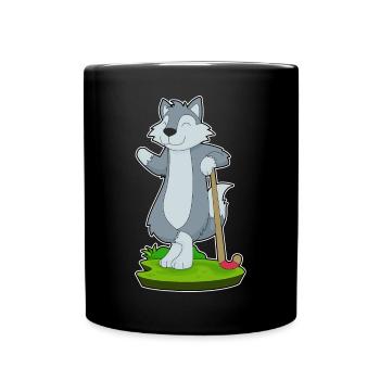 Wolf Field Hockey Field Hockey Stick - Mug uni - noir - Devant