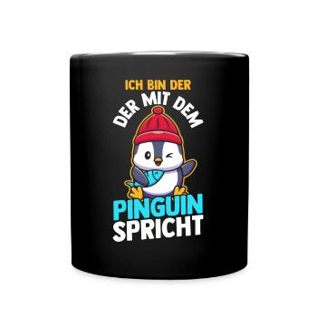 Pinguin - Tasse einfarbig - Schwarz - Vorne