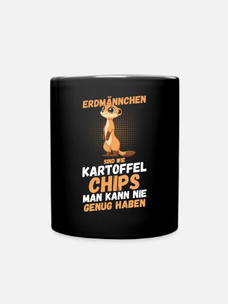 Erdmännchen - Tasse einfarbig - Schwarz