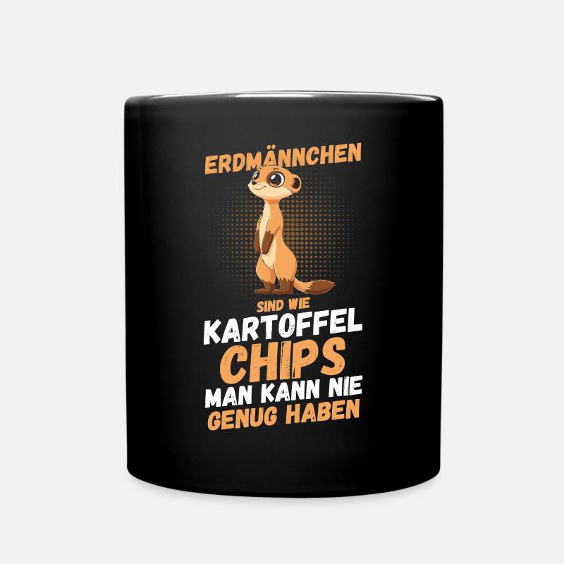 Erdmännchen - Tasse einfarbig - Schwarz