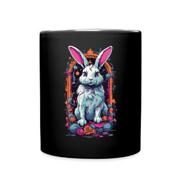Goth Occult Magic Bunny Streetwear Design - Full Colour Mug - black - Front