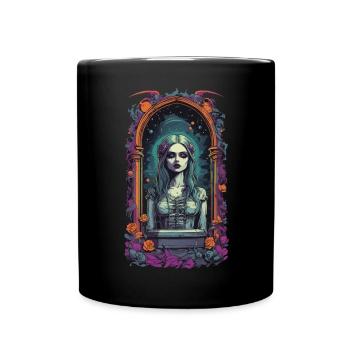 Gothic Bride Aesthetic Occult Retro Design - Full Colour Mug - black - Front