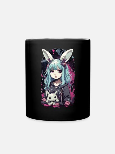 Kawaii Anime Bunny Goth Girl Manga Chic - Tasse einfarbig - Schwarz