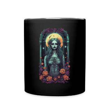 Occulte Vintage Goth Girl sombre esthétique - Mug uni - noir - Devant