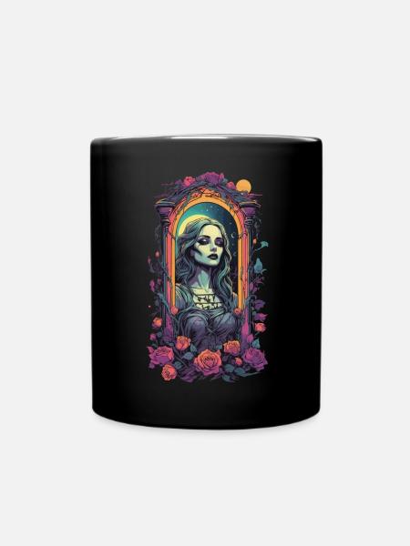 Viktorianische Gothic Aesthetic Retro Girl - Tasse einfarbig - Schwarz