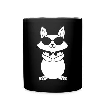 Funny Squirrel Wearing Sunglasses Squirrels - Full Colour Mug - black - Front