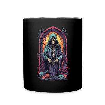 Gothic Grim Reaper Witches Mage Artwork - Full Colour Mug - black - Front