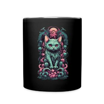 Cats Demon Tentacles Underworld Gothic Art - Full Colour Mug - black - Front