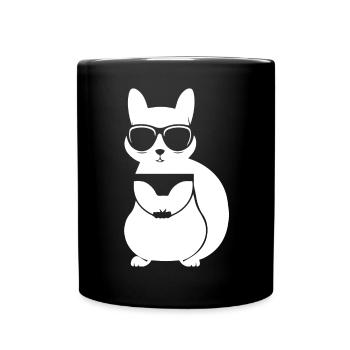 Funny Alpaca Wearing Sunglasses Cool Alpacas - Full Colour Mug - black - Front