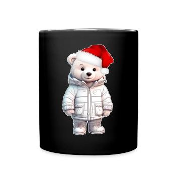 Noël de l’ours - Mug uni - noir - Devant