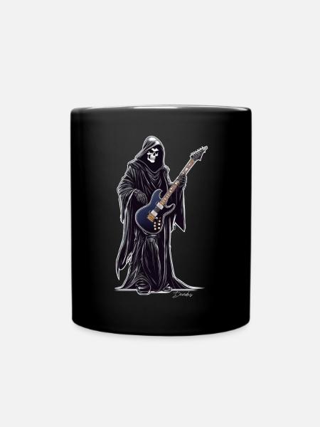 Guitar Reaper | Guitar, Heavy Matal - Full Colour Mug - black