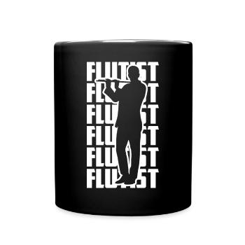 Funny Flutist - Full Colour Mug - black - Front