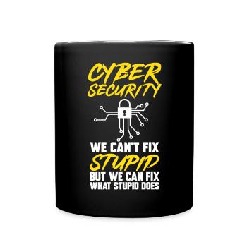 Cybersécurité Hackers Sécurité informatique - Mug uni - noir - Devant