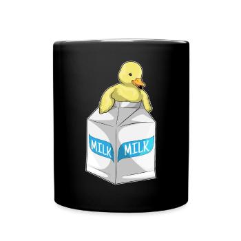 Ente Milch - Tasse einfarbig - Schwarz - Vorne