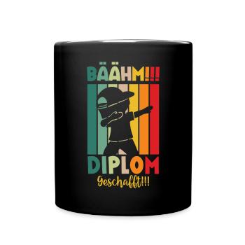 Diplom Geschafft 2024 - Tasse einfarbig - Schwarz - Vorne