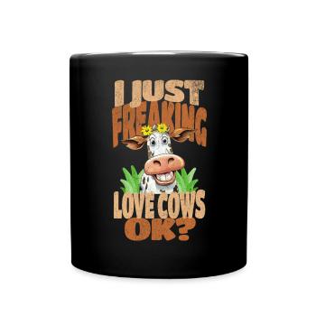 Cow Cows - Full Colour Mug - black - Front