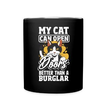 Melodic Pup Virtuoso Funny Alphabet Singing Dog - Full Colour Mug - black - Front