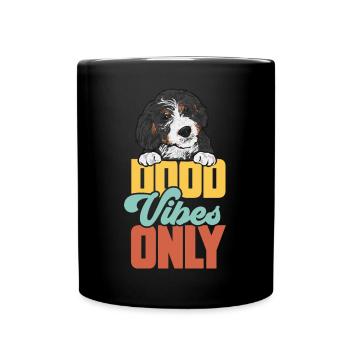 Bernedoodle Dog - Full Colour Mug - black - Front
