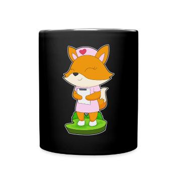 Fox Nurse - Full Colour Mug - black - Front