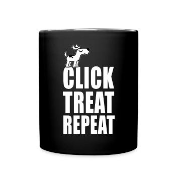 Click Treat Repeat Dog Trainer Dog Training - Full Colour Mug - black - Front