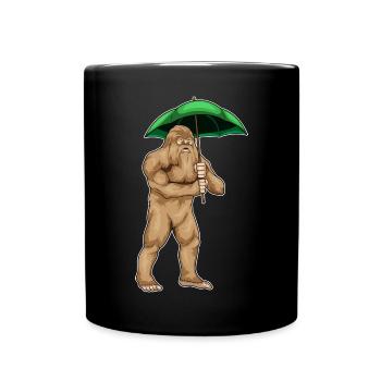 Bigfoot Halloween Regenschirm - Tasse einfarbig - Schwarz - Vorne