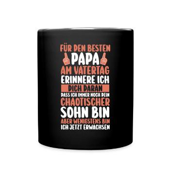 Papa Fête des pères Papa - Mug uni - noir - Devant